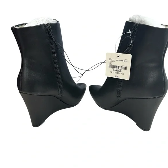 NWT Worthington Black Padley Wedged Heel Boot Size: 8 - Picture 5 of 7